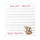Festive Christmas lion, Santa’s wish list  Note ノートパッド (正面)