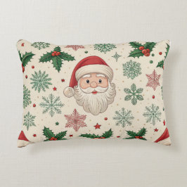 Festive Christmas Lumbar Pillow – Cheerful Holiday アクセントクッション