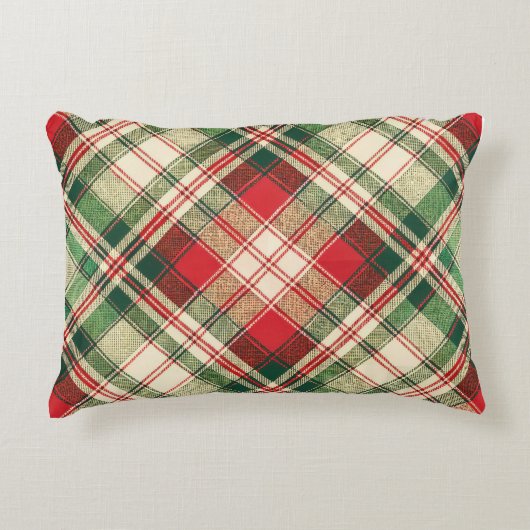 Festive Christmas Lumbar Pillow – Cheerful Holiday アクセントクッション (正面)