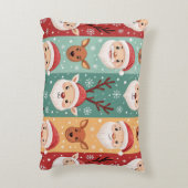 Festive Christmas Lumbar Pillow – Cheerful Holiday アクセントクッション (裏面(縦))