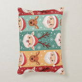 Festive Christmas Lumbar Pillow – Cheerful Holiday アクセントクッション (正面(垂直))