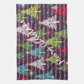 Festive Christmas Luxury Christmas Trees キッチンタオル (縦)