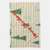 Festive Christmas Luxury Christmas Trees キッチンタオル (縦)