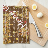 Festive Christmas Luxury Christmas Trees キッチンタオル (四つ折り)