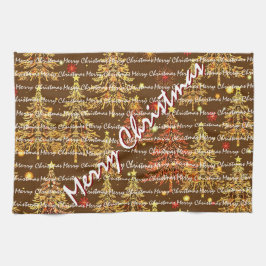 Festive Christmas Luxury Christmas Trees キッチンタオル