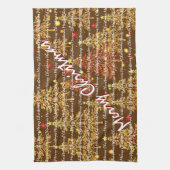 Festive Christmas Luxury Christmas Trees キッチンタオル (縦)