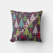 Festive Christmas Luxury Christmas Trees クッション (正面)