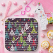 Festive Christmas Luxury Christmas Trees ペーパープレート (パーティー)