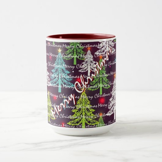 Festive Christmas Luxury Christmas Trees マグカップ (中央)