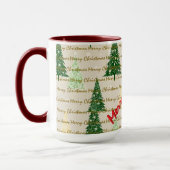 Festive Christmas Luxury Christmas Trees マグカップ (左)
