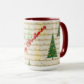 Festive Christmas Luxury Christmas Trees マグカップ (正面右)