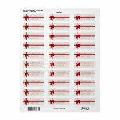 FESTIVE CHRISTMAS modern gift red ribbon bow ラベル (フルシート)