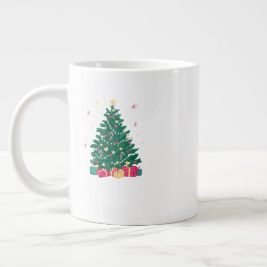 Festive Christmas Mug – Holiday Party Coffee & Coc ジャンボコーヒーマグカップ (左)