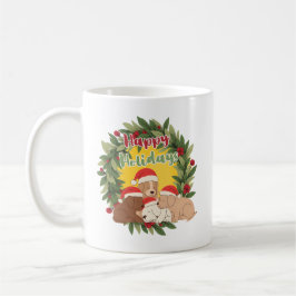 Festive Christmas Mug | Puppies コーヒーマグカップ