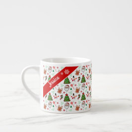 Festive Christmas Mug – Santa & Reindeer エスプレッソカップ