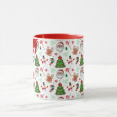 Festive Christmas Mug – Santa & Reindeer  マグカップ (中央)