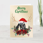 Festive Christmas Nubian Goat Kid カード (正面)