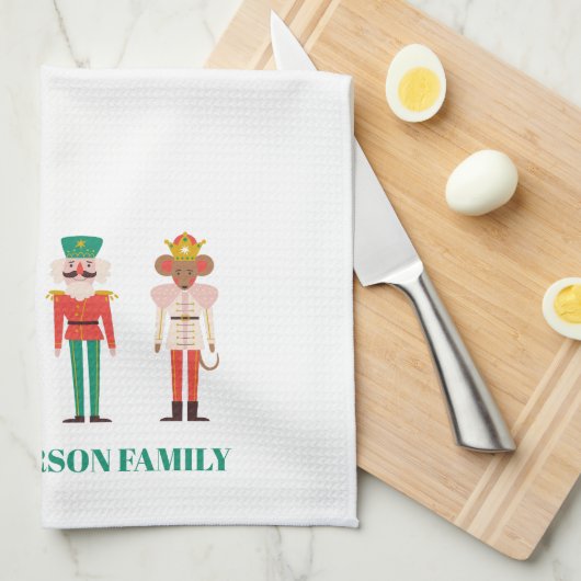 Festive Christmas Nutcracker Ballerina  キッチンタオル (四つ折り)