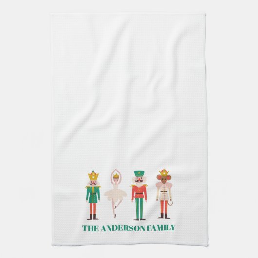 Festive Christmas Nutcracker Ballerina  キッチンタオル (縦)