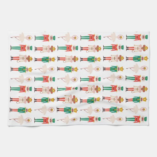 Festive Christmas Nutcracker Ballerina  キッチンタオル (横)