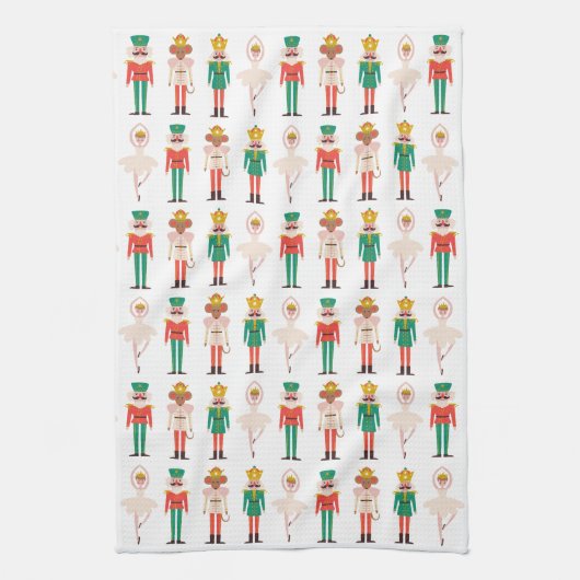 Festive Christmas Nutcracker Ballerina  キッチンタオル (縦)