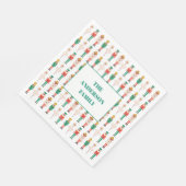 Festive Christmas Nutcracker Ballerina スタンダードランチョンナプキン (角)