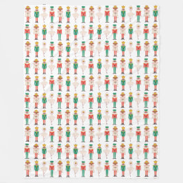 Festive Christmas Nutcracker Ballerina  フリースブランケット