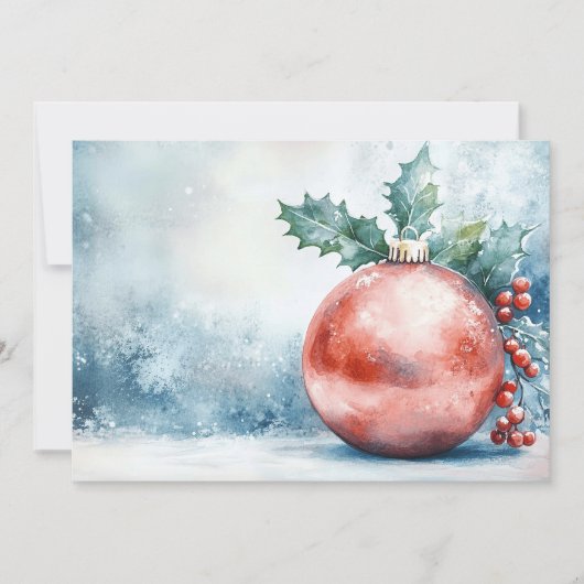 Festive Christmas Ornament 招待状 (正面)