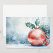 Festive Christmas Ornament 招待状 (正面/裏面)