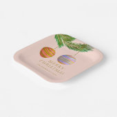 Festive Christmas Ornaments Personalized  ペーパープレート (傾斜あり)