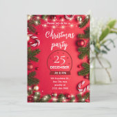 Festive Christmas Party Invitation 招待状 (スタンド正面)