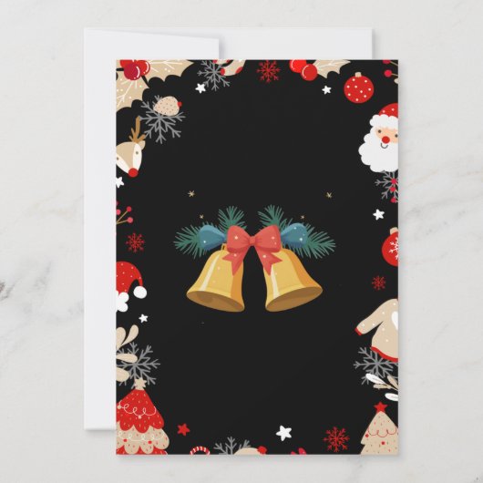 Festive Christmas Party Invitation 招待状 (裏面)