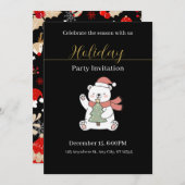 Festive Christmas Party Invitation 招待状 (正面/裏面)