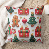 Festive Christmas Pattern クッション (ブランケット)