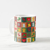 Festive Christmas Pattern コーヒーマグカップ (正面左)