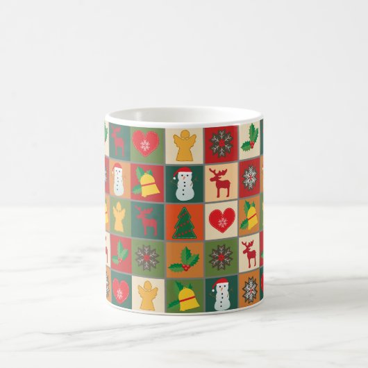 Festive Christmas Pattern コーヒーマグカップ (中央)