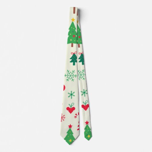 Festive Christmas Pattern ネクタイ (正面)