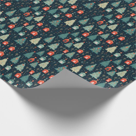 Festive Christmas Pattern ラッピングペーパー (角)