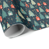 Festive Christmas Pattern ラッピングペーパー (ロールコーナー)