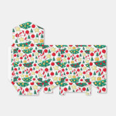 Festive Christmas Pattern Favor Box フェイバーボックス (折り畳みなし)