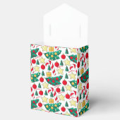 Festive Christmas Pattern Favor Box フェイバーボックス (オープン)
