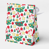 Festive Christmas Pattern Favor Box フェイバーボックス (裏面サイド)