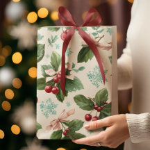 Festive Christmas Pattern Gift Bag
