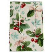 Festive Christmas Pattern Gift Bag ミディアムペーパーバッグ (裏面)