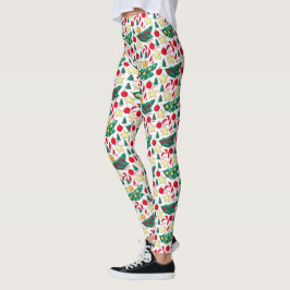 Festive Christmas Pattern Leggings レギンス