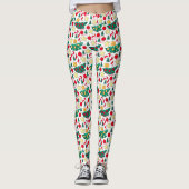 Festive Christmas Pattern Leggings レギンス (正面)