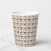 Festive Christmas Pattern Paper Cup 紙コップ (正面)