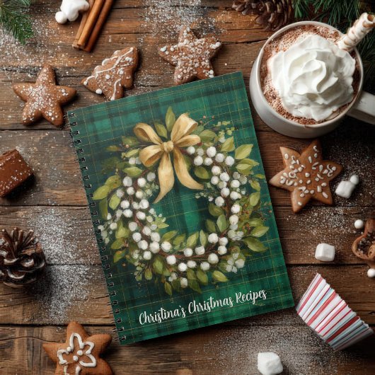 Festive Christmas Pattern Recipe  ノートブック