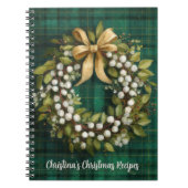 Festive Christmas Pattern Recipe  ノートブック (正面)