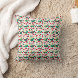 Festive Christmas Pattern Throw Pillow クッション